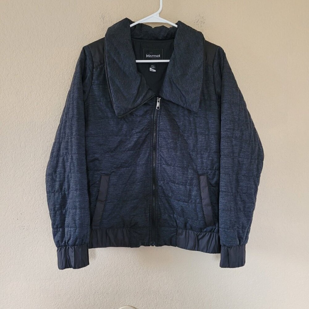 Marmot Jacket Womens Medium Black Full Zip Long Sleeve Outdoors Softshell Casual
